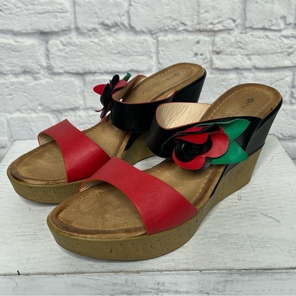 Patrizia By Spring Step Flowerette Wedge Sandals - Picture 6 of 15